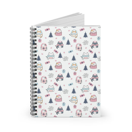 Snow Day Cats Spiral Notebook
