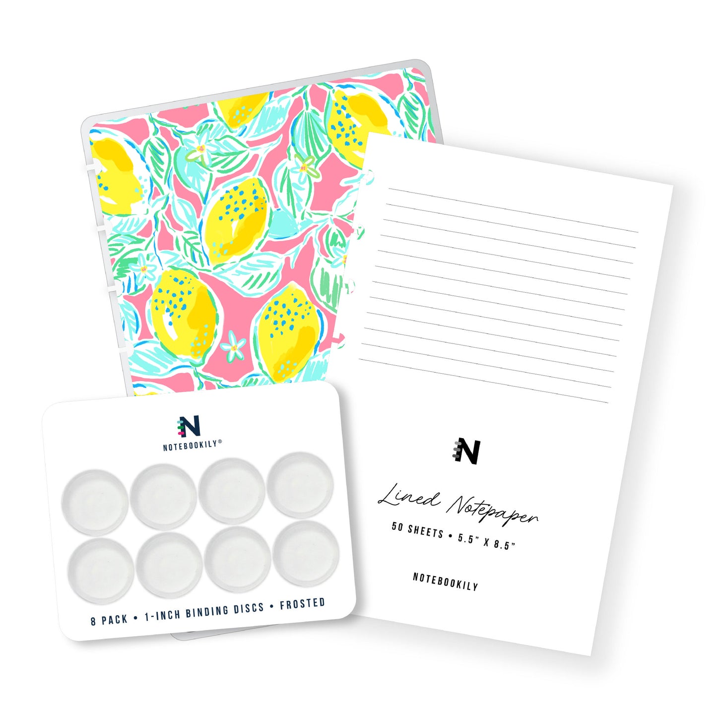 Preppy Lemons Discbound Notebook Kit