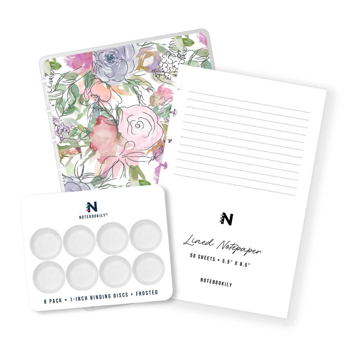 Spring Floral Discbound Notebook Kit