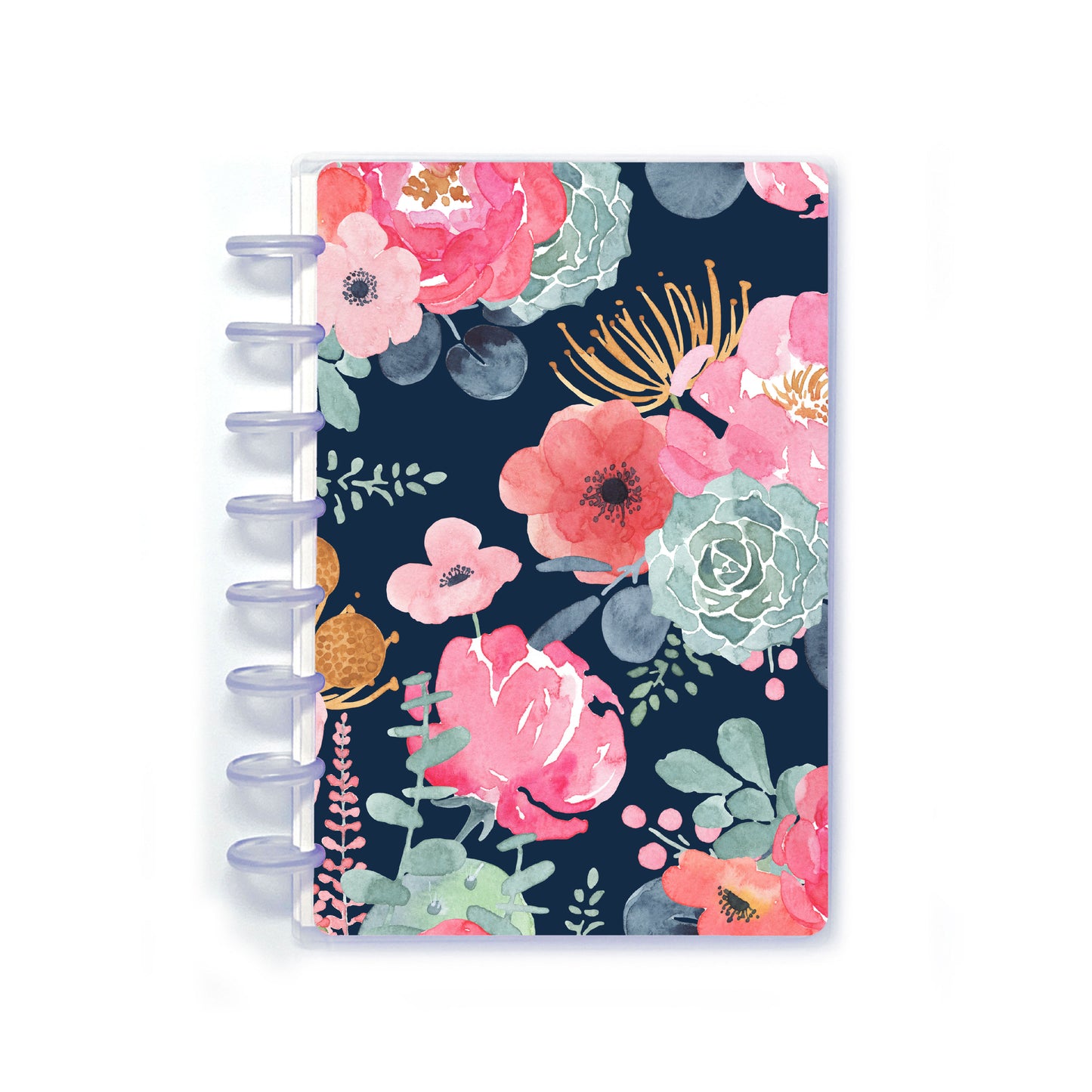 Navy Floral Discbound Notebook Kit