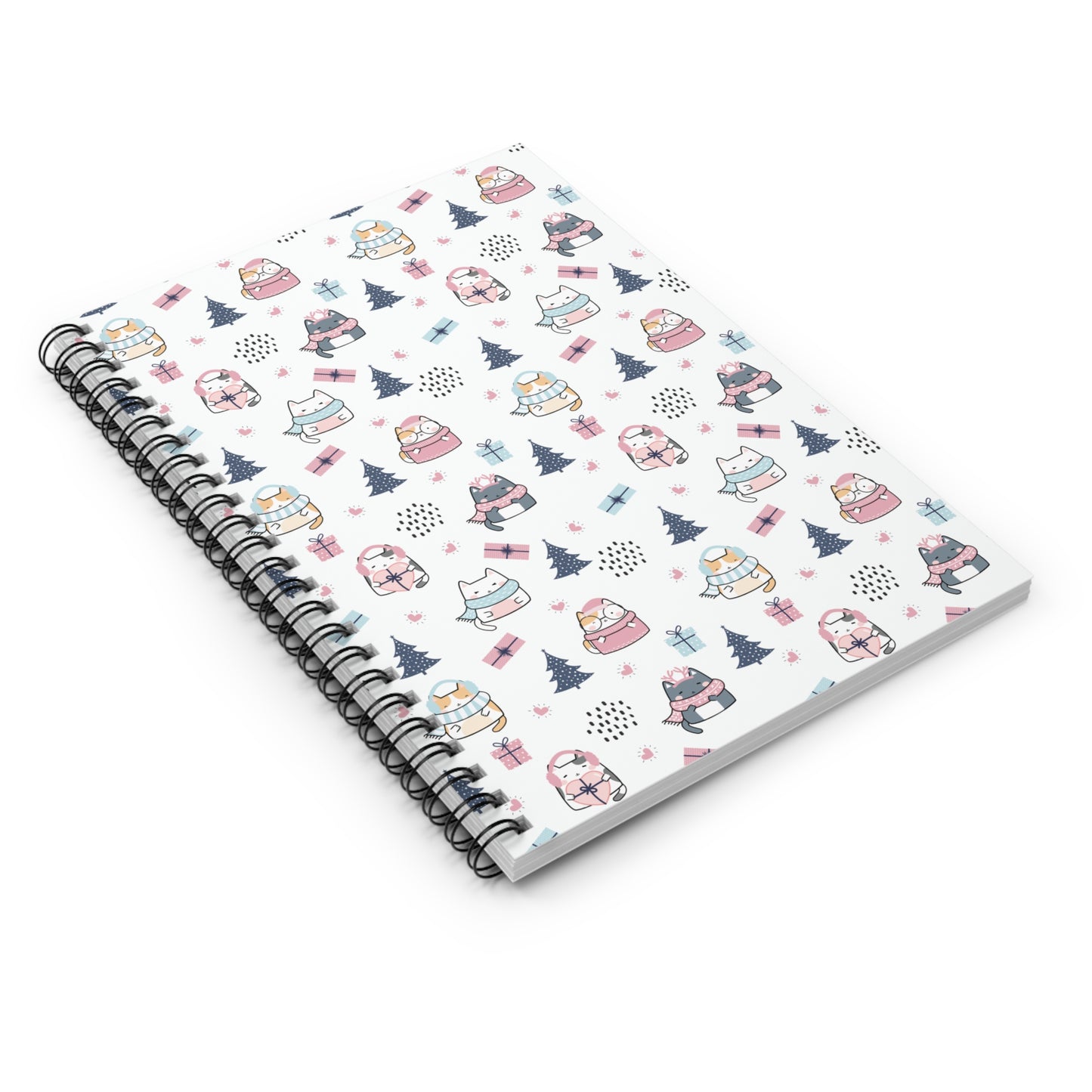 Snow Day Cats Spiral Notebook