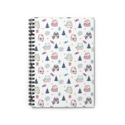 Snow Day Cats Spiral Notebook