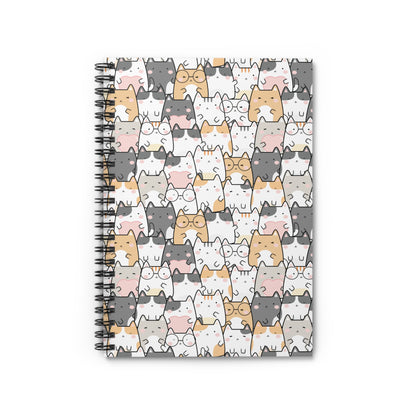 Cozy Calico Cats Spiral Notebook