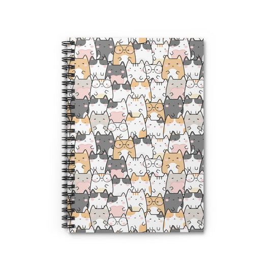 Cozy Calico Cats Spiral Notebook