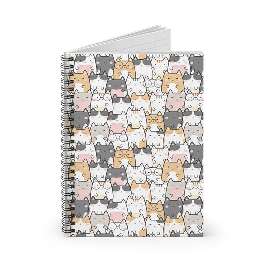Cozy Calico Cats Spiral Notebook
