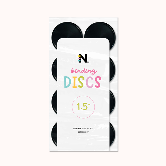 Junior Notebook Discs Black 1.5" Set of 8