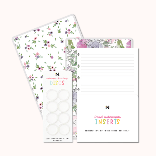 Spring Watercolor Floral Junior Discbound | 8-Disc