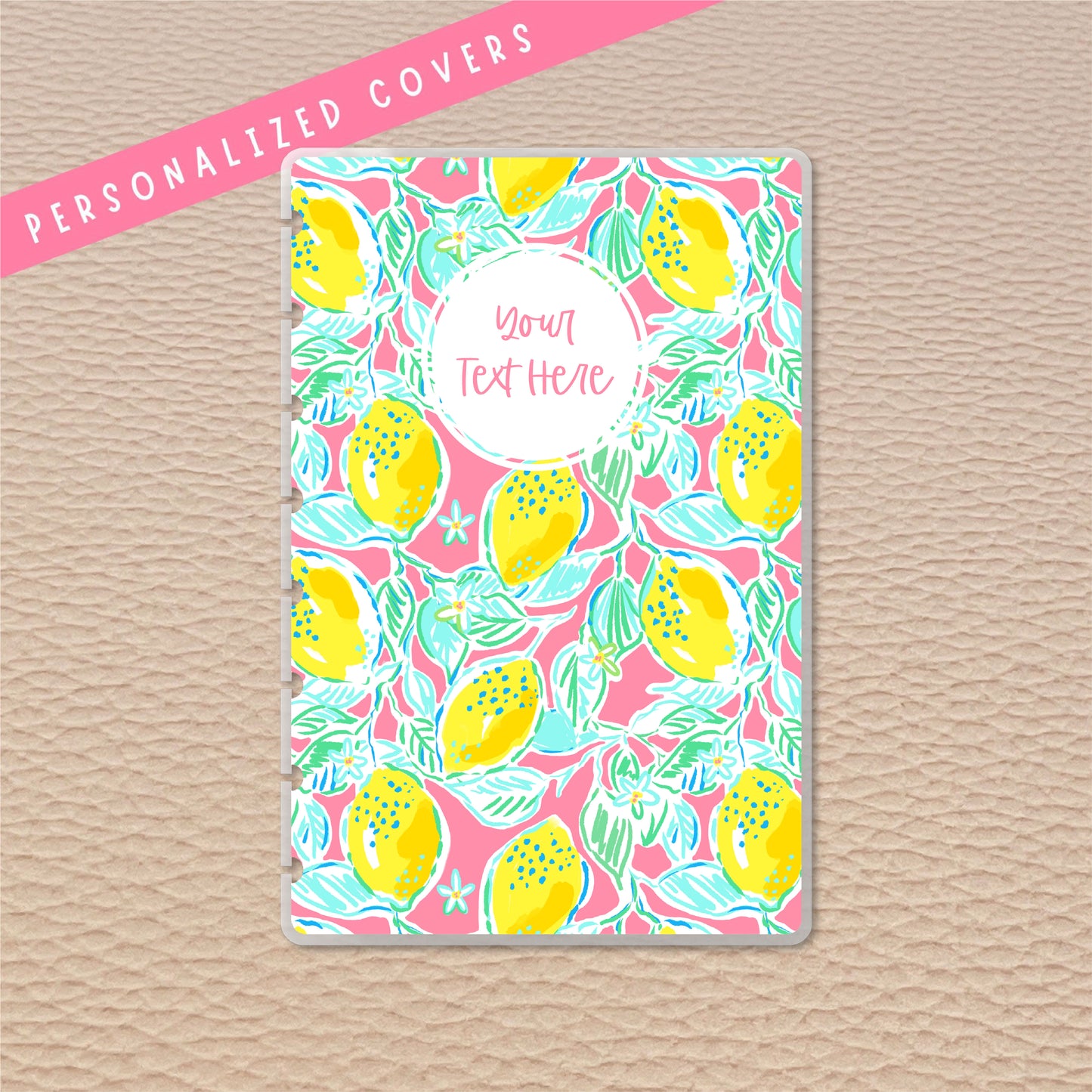 Preppy Lemons Junior Discbound Notebook Covers