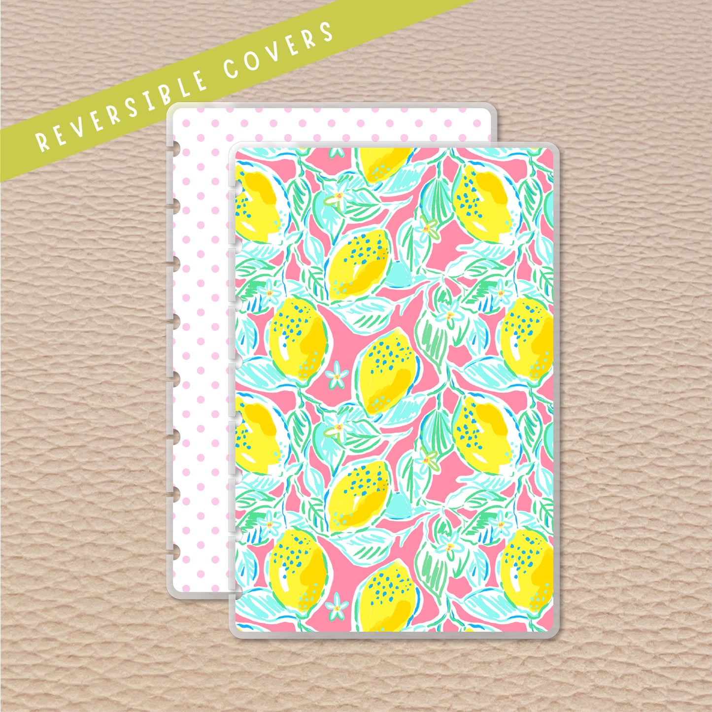 Preppy Lemons Junior Discbound Notebook Covers