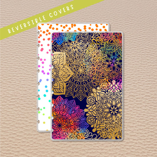 Rainbow Mandala Junior Discbound Notebook Covers