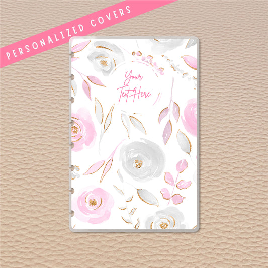 Watercolor Blush Roses Junior Discbound Notebook Covers