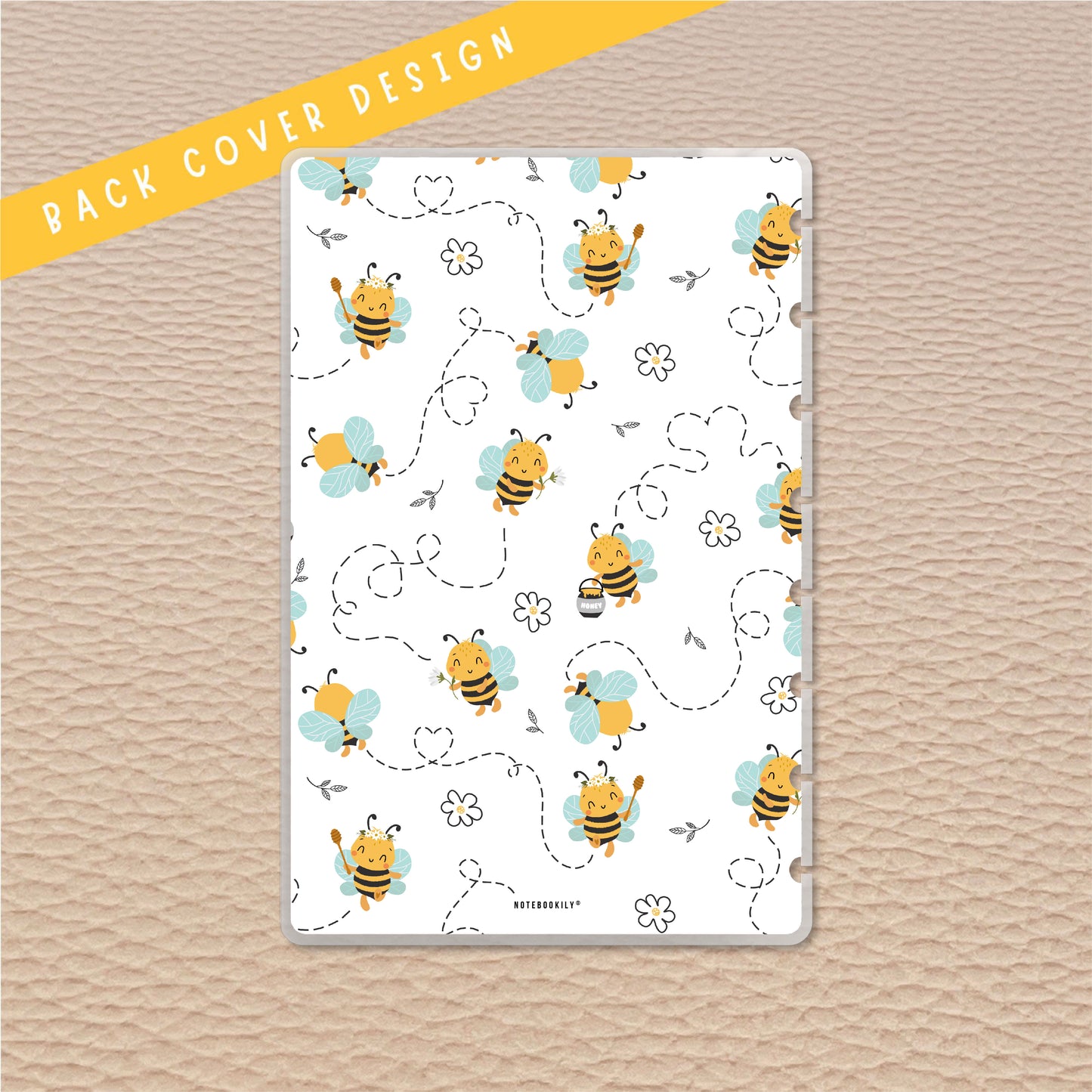 Cute Bees Junior Discbound Notebook Covers
