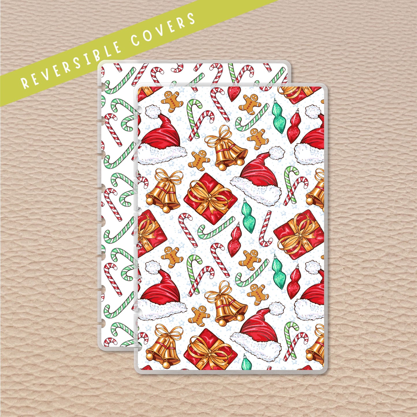 Christmas Candy Canes Discbound Notebook Covers