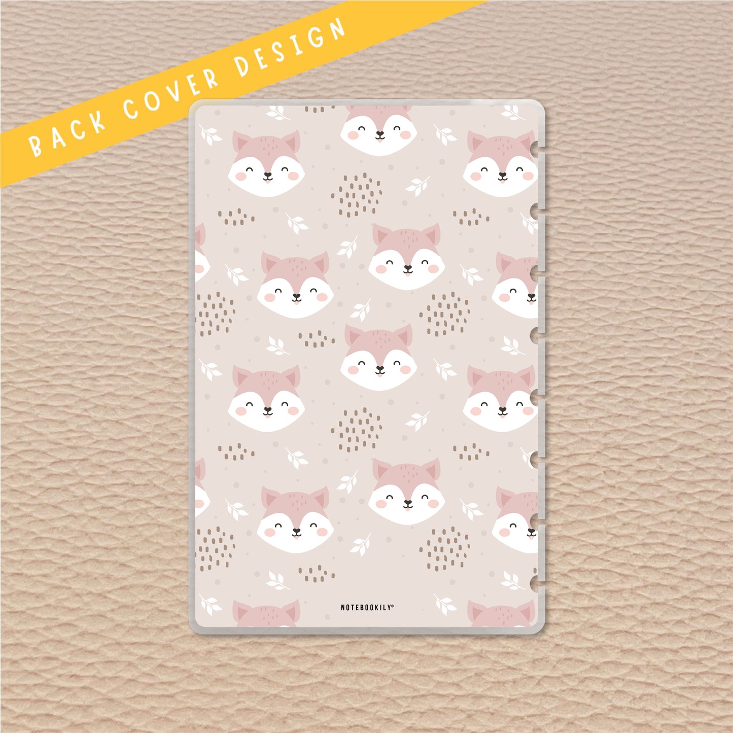 Cute Fox Junior Discbound Notebook Covers
