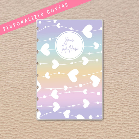 Pastel Hearts Junior Discbound Notebook Covers