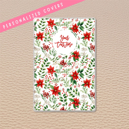 Christmas Poinsettia Junior Discbound Notebook Covers