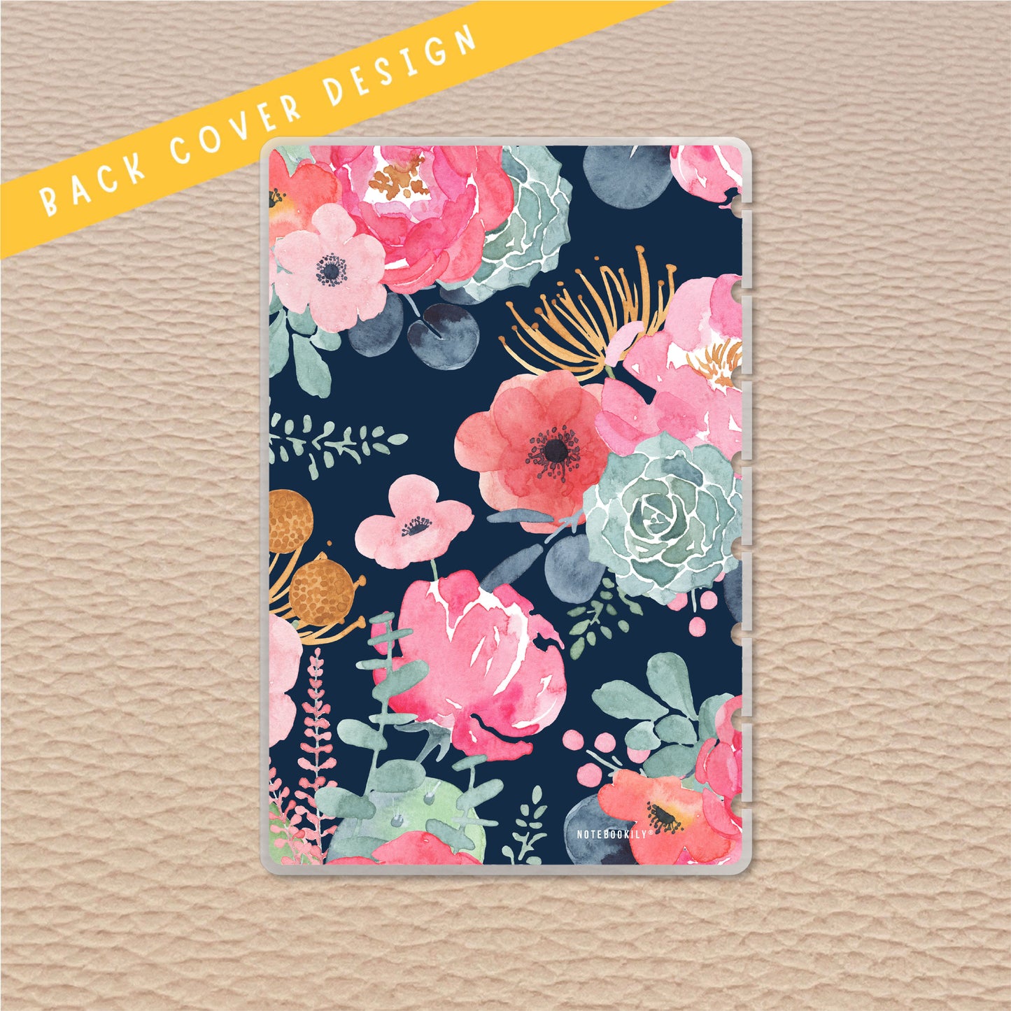 Watercolor Floral Junior Discbound Notebook Covers