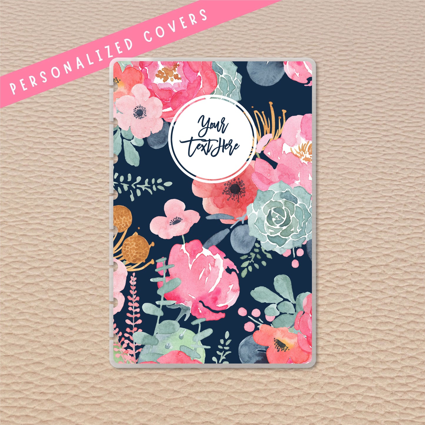 Watercolor Floral Junior Discbound Notebook Covers