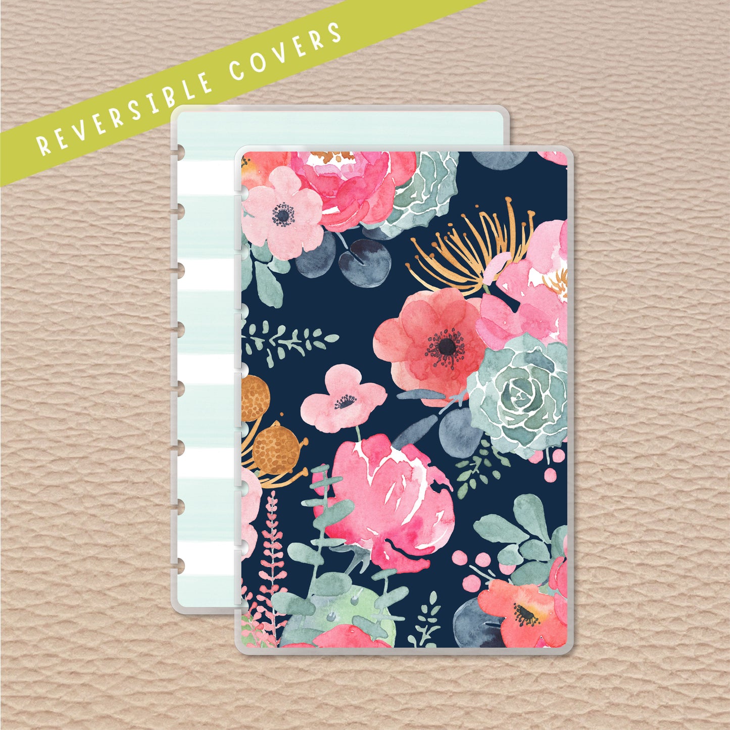 Watercolor Floral Junior Discbound Notebook Covers