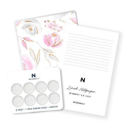 Watercolor Floral Discbound Notebook Kit