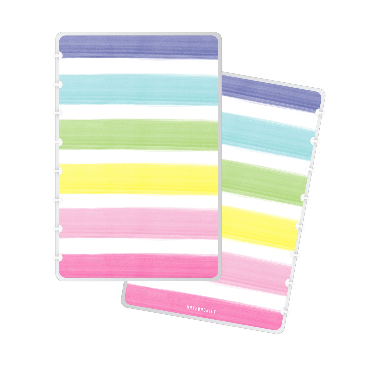 Watercolor Stripes Discbound Notebook Kit