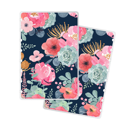 Navy Floral Discbound Notebook Kit