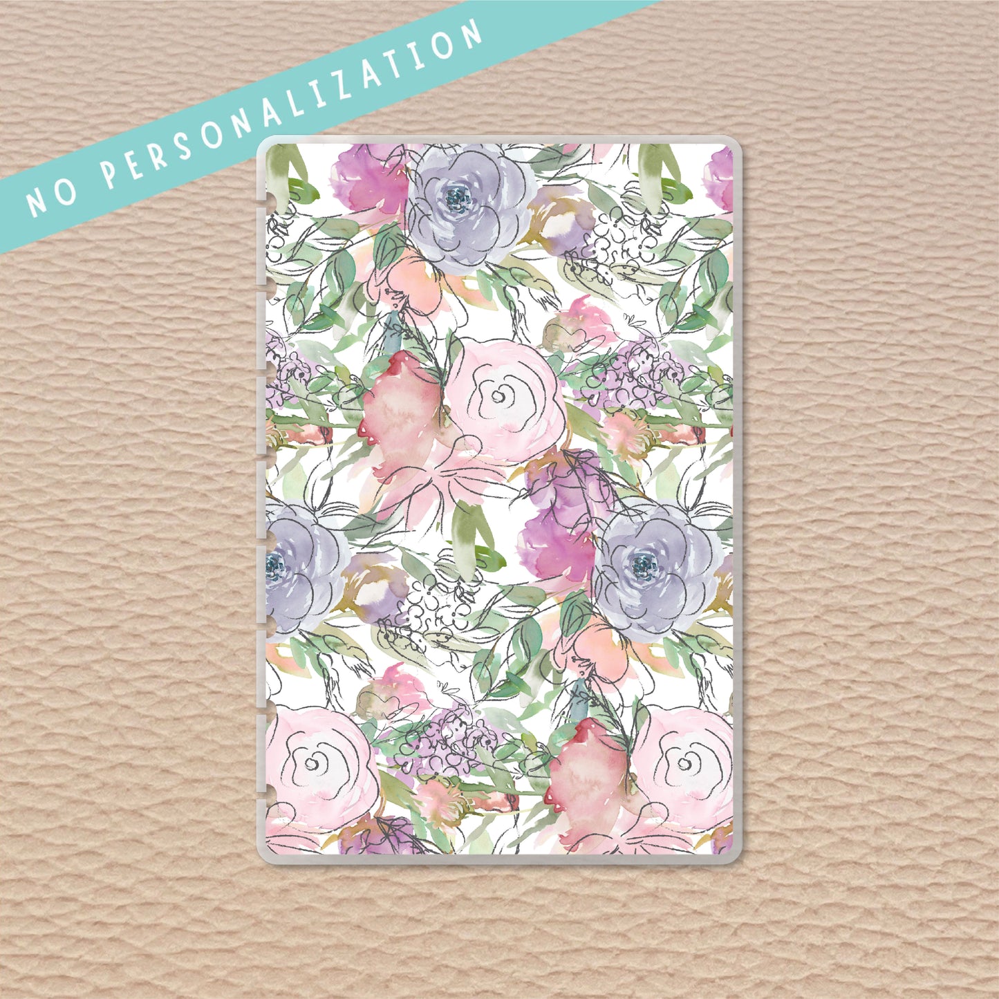 Spring Watercolor Floral Junior Discbound Notebook Covers