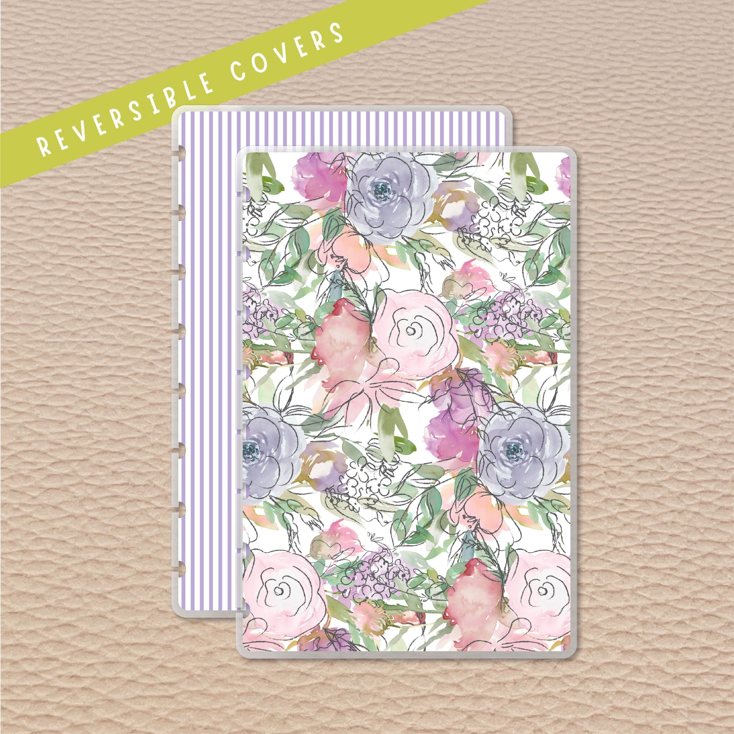 Spring Watercolor Floral Junior Discbound Notebook Covers
