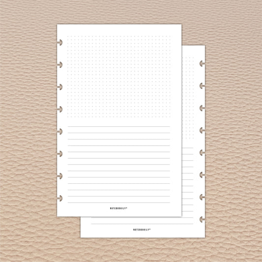 Dotted Lined Junior Discbound Paper Inserts