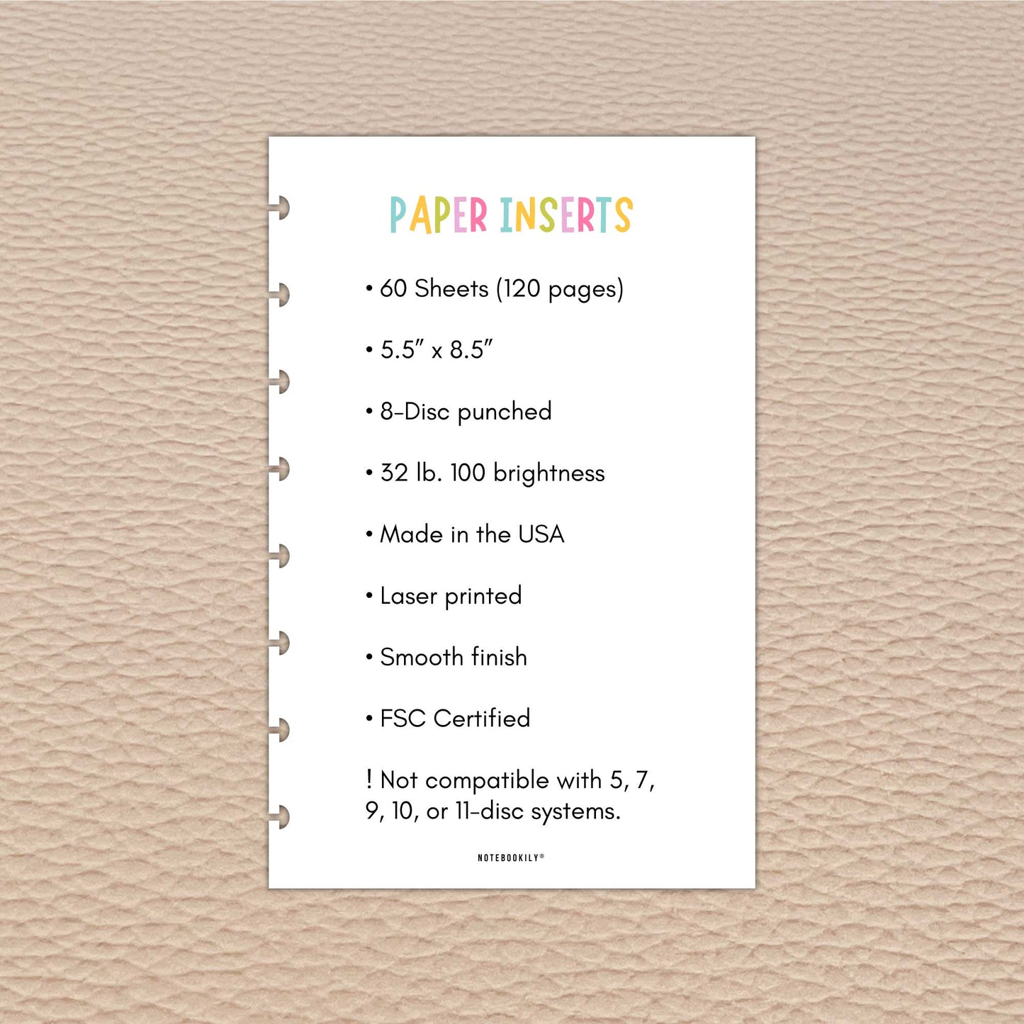 Lined Notepaper Inserts | Notebookily®