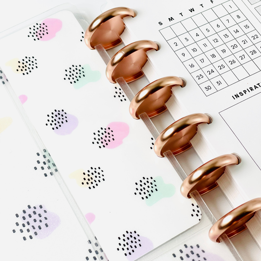 Rose Gold Junior Notebook Discs 1.5" Set of 8