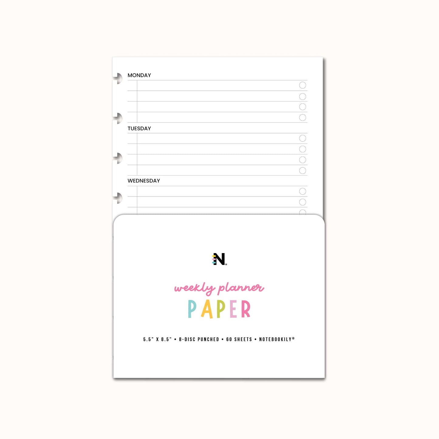 Weekly Planner Paper | Junior 8-Disc