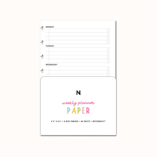 Weekly Planner Paper | Junior 8-Disc
