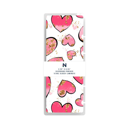 Glitter Hearts Page Finder Bookmark