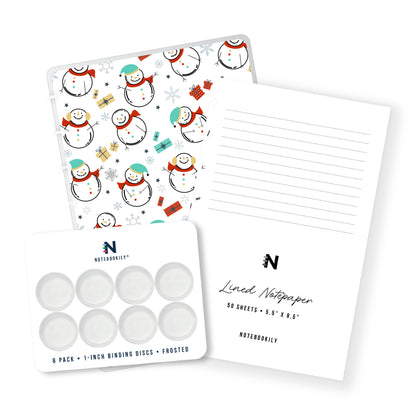 Cute Christmas Snowman Discbound Notebook Kit